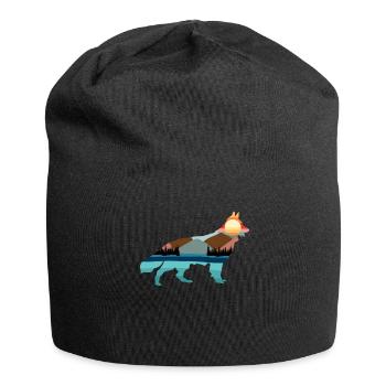 White Shepherd Dog Nature Outdoor - Jersey-Beanie - Schwarz - Vorne