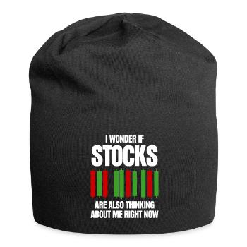 Capitalism Stocks Stock exchange Trader - Jersey Beanie - black - Front