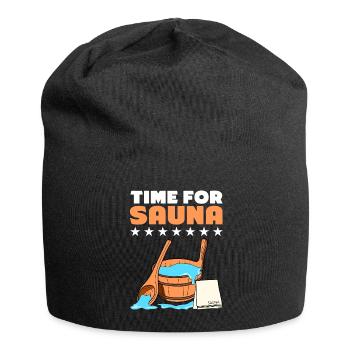 Sauna Wellness Spa - Jersey-Beanie - Schwarz - Vorne