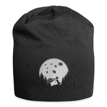 Praying Mantis with Moon - Jersey-Beanie - Schwarz - Vorne