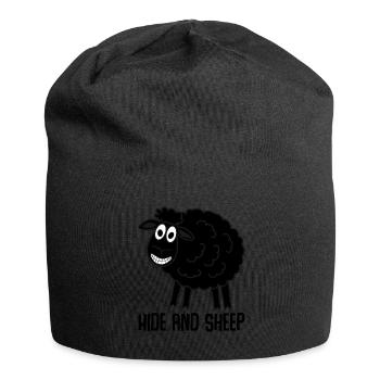 Funny Sheep Shepherd - Jersey Beanie - black - Front