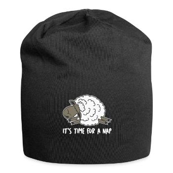 Sleeping Sheep - Jersey Beanie - black - Front