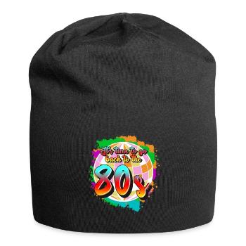 Retro 1980 80s Disco - Jersey Beanie - black - Front