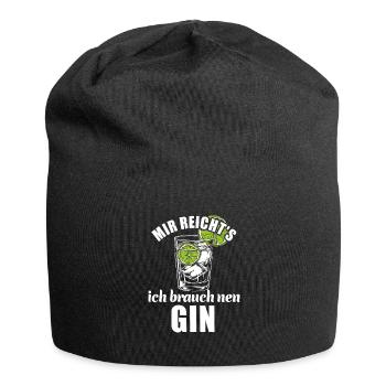 Mir reicht's ich brauch nen Gin - Spruch - Jersey-Beanie - Schwarz - Vorne