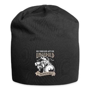 Der nordische Gott der Ungeduld - Hammersbald - Jersey-Beanie - Schwarz - Vorne
