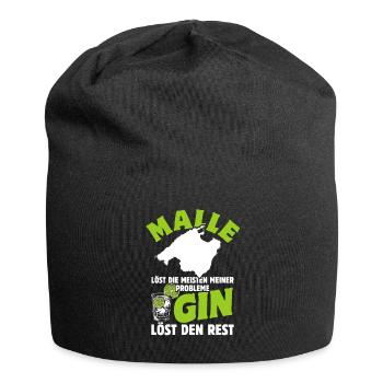 Malle löst die meisten meiner Probleme - Gin - Jersey-Beanie - Schwarz - Vorne