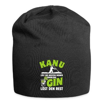 Kanu löst die meisten meiner Probleme - Gin - Jersey-Beanie - Schwarz - Vorne