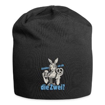 Gefallen sie dir, die Zwei? Dirndl Bier & Bretzen - Jersey-Beanie - Schwarz - Vorne