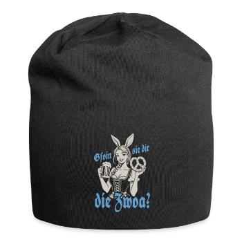 Gefallen sie dir, die Zwei? Dirndl Bier & Bretzen - Jersey-Beanie - Schwarz - Vorne