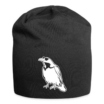 Raven with Sunglasses Ravens Crow Crows - Jersey-Beanie - Schwarz - Vorne