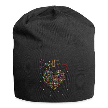 Confetti im Herzen - Confetti in my heart - Jersey Beanie - black - Front