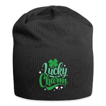 Porte-bonheur - Saint-Patrick - Irlande - Bonnet en jersey - noir - Devant