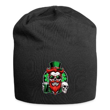 Crâne de lutin - Saint-Patrick - Irlande - Bonnet en jersey - noir - Devant