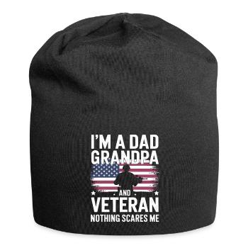 Soldat militaire vétéran - Bonnet en jersey - noir - Devant