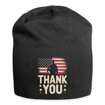 Soldat militaire vétéran - Bonnet en jersey - noir - Devant