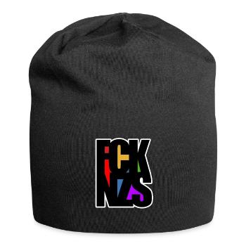 FCK NZS - Gegen Rechts - Nie wieder ist jetzt - Jersey-Beanie - Schwarz - Vorne