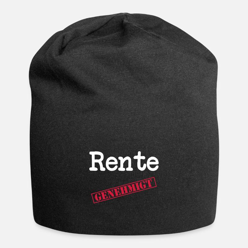 Rente genehmigt - Jersey-Beanie - Schwarz