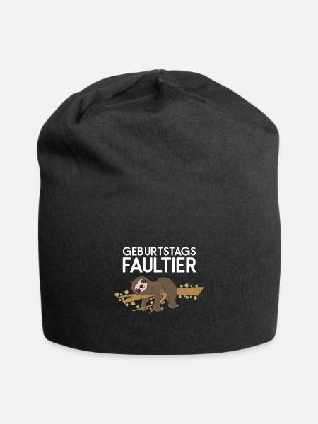 Sloth Faulenzer Süßes Faultier Geschenk - Jersey-Beanie - Schwarz