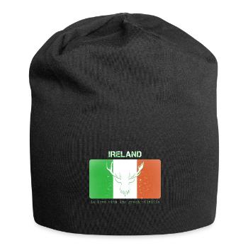 FAUNE ET DE LA FLORE D’IRLANDE Drapeau de l’Irlande - Bonnet en jersey - noir - Devant