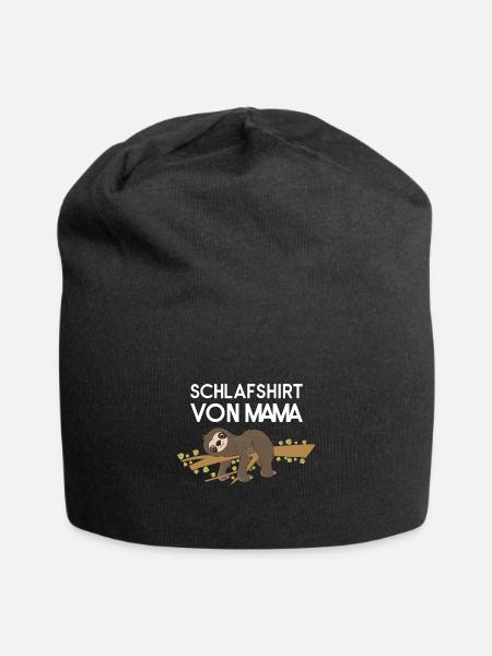 Sloth Faulenzer Süßes Faultier Geschenk - Jersey-Beanie - Schwarz