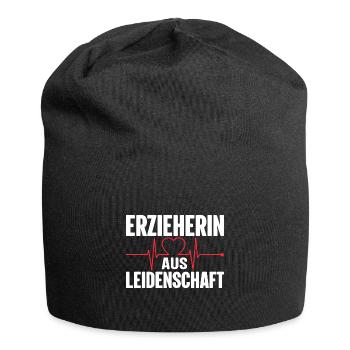 Erzieherin aus Leidenschaft Kita Kindergarten - Jersey-Beanie - Schwarz - Vorne