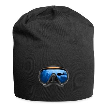 Tauchen, Taucher, Taucherbrille - Jersey-Beanie - Schwarz - Vorne