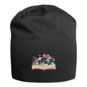 Bookworm Bookworm Book Reading - Jersey Beanie - black - Front