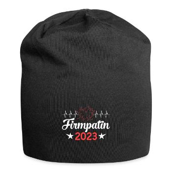 Firmpatin 2023 Herzschlag Firmung - Jersey-Beanie - Schwarz - Vorne
