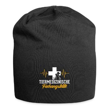 Tierarzthelferin Veterinär TFA Herzschlag - Jersey-Beanie - Schwarz - Vorne