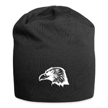 Clever vintage raven head - Jersey Beanie - black - Front