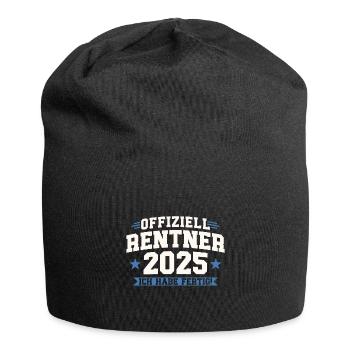 Rentner 2025 Ich habe fertig - Jersey-Beanie - Schwarz - Vorne