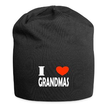 I love grandmothers - Jersey Beanie - black - Front