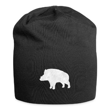Wildschwein - Jersey-Beanie - Schwarz - Vorne