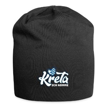 Kreta ich komme Griechenland Urlaub - Jersey-Beanie - Schwarz - Vorne
