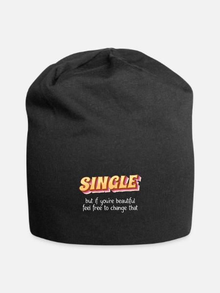 Single - Jersey-Beanie - Schwarz