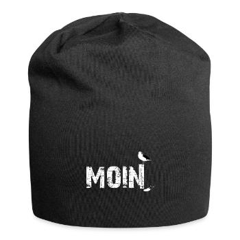 Möwe moin schiss - Jersey-Beanie - Schwarz - Vorne