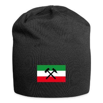 NRW Flagge Bergbau - Jersey-Beanie - Schwarz - Vorne