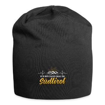 Ich bin dann mal im Südtirol Herzschlag - Jersey-Beanie - Schwarz - Vorne