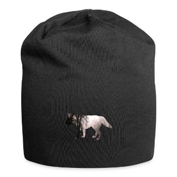 Wolf - Jersey-Beanie - Schwarz - Vorne