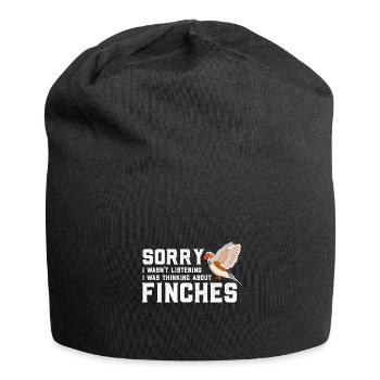 Finches - Zebra finches - Birds - Birds - Jersey Beanie - black - Front