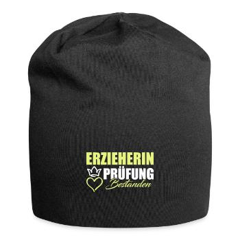 Erzieherin Prüfung bestanden Kita Kindergarten - Jersey-Beanie - Schwarz - Vorne