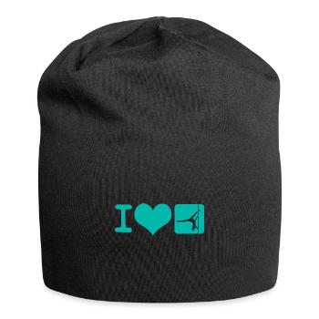Ich liebe Pole Dance Pole Fitness Geschenk - Jersey-Beanie - Schwarz - Vorne