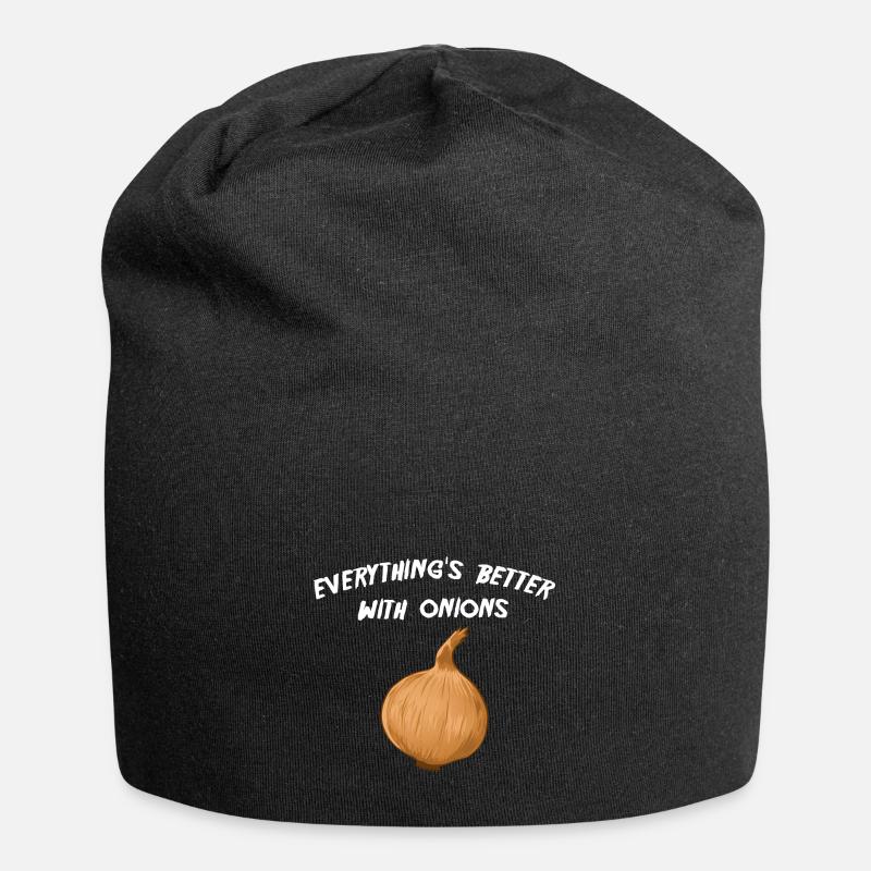 Onions - Jersey-Beanie - Schwarz