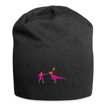 Velociraptor Dinosaurs - Jersey Beanie - black - Front