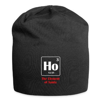 The Element Of Santa Ho Funny Science Joke Puns - Jersey Beanie - black - Front
