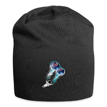 Nebula Galaxy Astronaut Outer Space Jellyfish - Jersey Beanie - black - Front