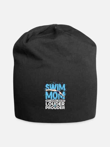 Schwimmen Mama Schwimmen Athlet Mama Schwimmer Mutter - Jersey-Beanie - Schwarz