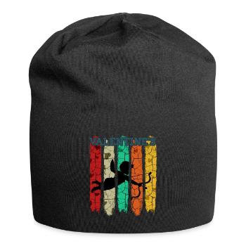 Cupidon de style rétro vintage | Cadeau Saint Valentin - Bonnet en jersey - noir - Devant