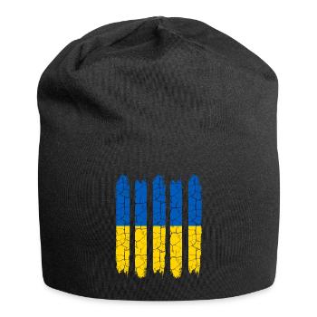 Trendy Ukraine Nationalfarben Modern Land Geschenk - Jersey-Beanie - Schwarz - Vorne