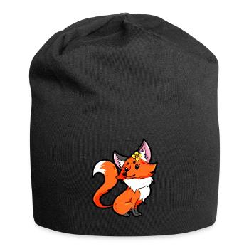Paire de renards pour partenaires - Femme - Bonnet en jersey - noir - Devant